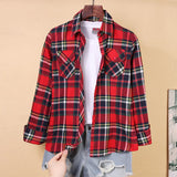 Plaid Shirts Women Tops And Blouses 2021 Brand Casual Long Sleeve Plus Size Blouse Ladies Preppy Style Shirt Blusas