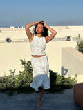 East New Women's Fashion Casual Sexy Two-Piece Round Collar Blouse Dress