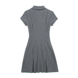 New Wide-Folding Collar Short Fashion Dress