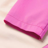 Women Suit Blazers VONDA Ladies Casual Lapel Coats Color Patchwork Autumn Office Formal Long Sleeve Thin Pant Sets no