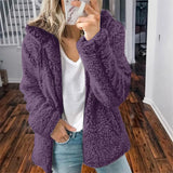 style women's hooded woolen fleece autumn and winter jacket sweatshirt women graphic