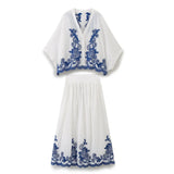 New Embroidered Loose Version Shirt 5107240 Skirt 5107245-Outfit