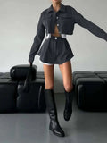 Fashion Short Button Cardigan Cake Short Skirt Two Sets Of Women's