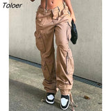 Vintage Pants 2023 High Street Retro Low-waisted Baggy Jeans for Women Egirl Harajuku Aesthetic Alt Cloth