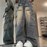 High-Street Wide-Legged Jeans Women's Autumn New Low-Waist Design Feel Loose And Show The Trend Of Skinny Trousers-Outfit