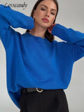 Women Warm O-Neck Pullover Sweater Autumn Casual Basic Knitted Sweater Top Fashion Loose High Street Ladies Sweaters Jumper