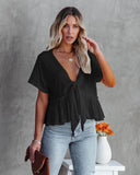 Summer New Women's Pure Color Splicing Loose Short-Sleeved Strap Lotus Edge