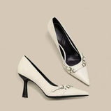 2025 Famous Yuan New Fine-Heeled High-Heeled Shoes Women's Singles Temperament With Light-Cooked Skirt French Solid
