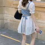 Sets Short Puff Sleeve Lovely Girls Elegant Fashion Streetwear Casual Daily Womens Two Piece Vintage Korean Style