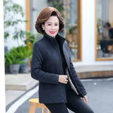 Winter Jacket Women 2021 New Solid Plus Velvet Cotton Padded Coat Plus Size 5XL Thin Short Jacket Middle-aged Female