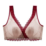 Ultra Thin Bra Plus Size Underwear Women Sexy Lingerie Full Lace Bralette Wireless Bras C D E