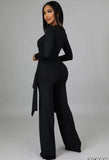 Knit V-Neck Irregular Top and Pants Elegant 2 Piece