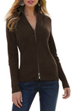 Turtleneck Sweater Women Autumn Winter Warm Jumper Long Sleeve Top Knitted Cardigan Vintage Korean Fashion Solid Zip Up