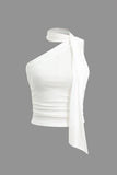 one shoulder tank top with