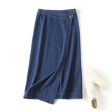New Medium-And Long-Style Gauze Cage Skirt Denim Skirt-Outfit