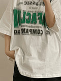 Blurred Letter Graphic Tee-Outfit