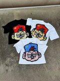 Loose Y2k Top Happy Hip Hop Print Short-Sleeved Goth T-Shirt Lovers' Sweatshirt Men's Wear-Outfit
