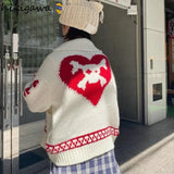 Winter Clothing Vintage Sweater for Women 2023 Ropa Mujer Fashion Punl Skull Pull Femme Casual Fashion Knit Cardigan Coat-Outfit