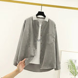 Down Shirt For Women Womens Tops And Blouses Womenswear Long Sleeve Ladies Clothing 2020 New Fashion Loose Solid