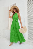Women's Summer New Hot Selling Hanging Neck Lotus Leaf Side Long