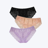 3pcs/Pack! Plus Size Women Underwear Lace Briefs Sexy Panties for Women XL- 4XL Comfort