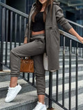 New Fashion Casual Hooded Grip Velvet Jacket Two Sets Of Women's