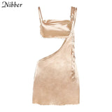 2021 New Elegant Two-piece Corset + One-Shoulder Hollow Sling Mini Woman¡¯s Dress Comfortable Travel And Beach