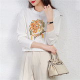 Women's Tshirt Casual Tops printing T Shirt Basic bottoming shirts Ladies o-neck Long Sleeve Tee