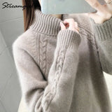 Winter Sweater Women Jumper Ladies Vintage Sweaters Knitted Pullover Women's Sweater Thick Warm Turtleneck Pull