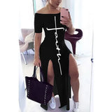 Bodycon Dress Short Sleeve Maxi Dresses for Women Off Shoulder Spring Summer Casual Long Boho Dress Vestido