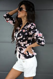 Print Elegant Turndown Collar Regular