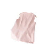 New V-Collar Single-Breasted Two-Color Suit Vest-Outfit