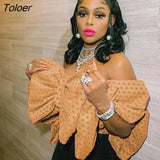 Design Strapless Bow Tie Letter Print Crop Top Sexy Party Clubwear Outfits New Fashion Backless Women Blouse Top