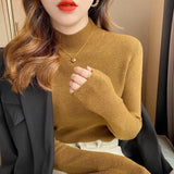Turtleneck Sweater for Women Winter Casual Long Sleeve Basic Slim Sweater Pullover Women Female Chic Jumpers Top