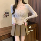 100-Fold Skirt Women's New Dress With White Half-Dress Korean Version Of The College Style Skirt A