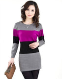 Clothing 2019 New Autumn Winter Women Sweater Pullover Loose Stripe Knitted Wool Basic Shirt Sweater Plus size 5XL