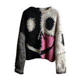 New Coarse Needle Cloth 3D Digital Printing Men's And Women's Round Collar Collar Knitting Striped Coat Women's
