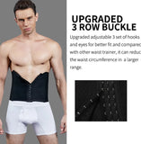 Men's Popular Style Three-Breasted Plastic Belt Neoprene Fitness Sweating Back Support Belt-Outfit