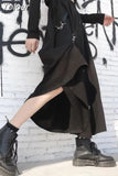 Women Cargo Skirts High Waist Loose A Line Black Midi Skirt Hip Hop Fashion Streetwear Female Pocket