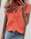 New Women Shirt Ruffle Patchwork Fashion Print Plus Size Tops Casual Loose Streetwear Elegant Office Work Wear
