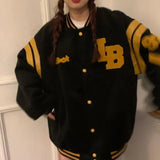 Spring Coat American Baseball Bomber Jacket Loose Retro Men Women Couples Tops Harajuku Plus Size Jackets