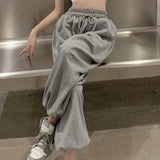 White Slacks Loose Thin Jazz Dance Lanterns Hot Babes Solid-Colored Casual