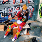 Streetwear High Waist Cargo Pants Women Trousers Bodycon Stacked Pants Female Skinny Pocked Harem Pants Legging