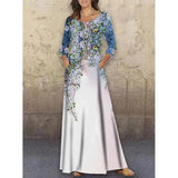 Spring Autumn 3D Ruffles Befree Maxi Dress Large Big Sexy Full Long Sleeve Boho Party Elegant