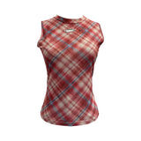 Mesh Vest Retro Design Slim Slimming Sleeveless T-Shirt Short Top