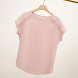 Cotton Summer Blouses Lace Batwing Sleeve Shirts Women Tops Solid Shirts Female Korean 2022 Casual Blusas