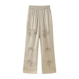Street Style Beaded Embroidered Shirt With Beaded Embroidered Pants In Spring 2024-Outfit