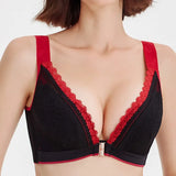 Push Up Bra Front Closure Sexy Lingerie Plus Size Deep V Brassiere Plunge Underwear Women Lace