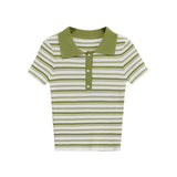 Spring New Round Neck Solid Color Loose Female Design Sense Niche Knitting Shirt