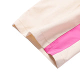 Women Suit Blazers VONDA Ladies Casual Lapel Coats Color Patchwork Autumn Office Formal Long Sleeve Thin Pant Sets no